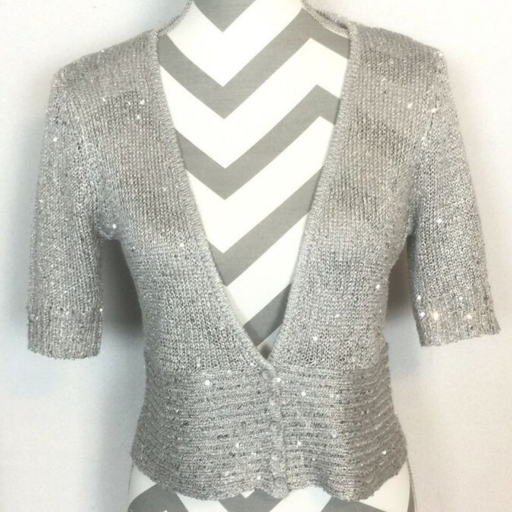 Worthington Glitter V-Neck Blouse
